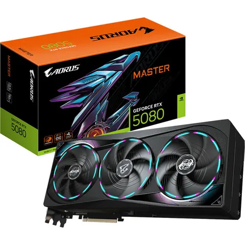GIGABYTE AORUS GeForce RTX 5080 MASTER 16G – Schwarz – Bild 2