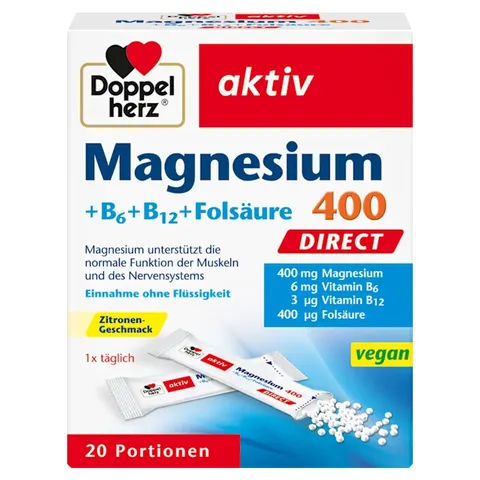 Doppelherz Magnesium + B Vitamine Direkt Pellets – Bild 2