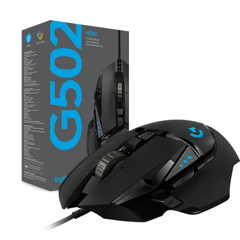 Logitech G G502 HERO mouse – Schwarz – Bild 2