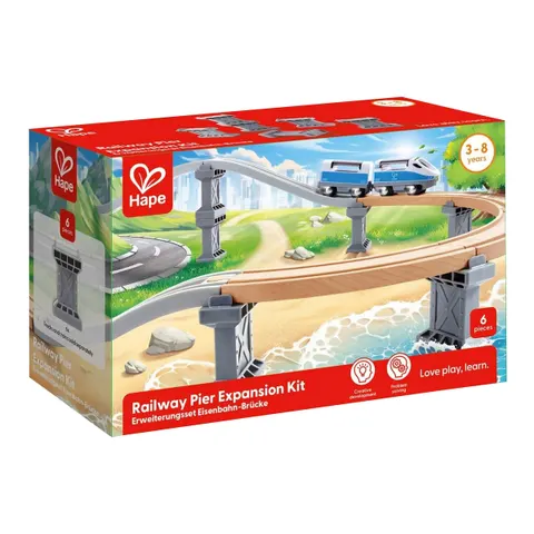 Hape Erweiterungsset Eisenbahn-Pier – grau – Bild 2