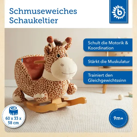 Bieco Plüsch Schaukeltier Giraffe – beige – Bild 2