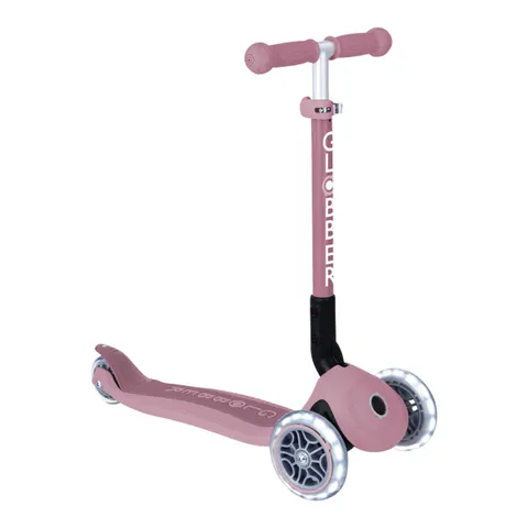 Globber Scooter Junior Foldable Lights ECO – rosa – Bild 2
