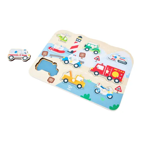 Hape Steckpuzzle Notfall – mehrfarbig – Bild 2