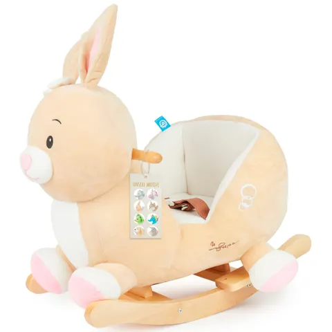 Bieco Schaukeltier Hase Hopsi – beige – Bild 2