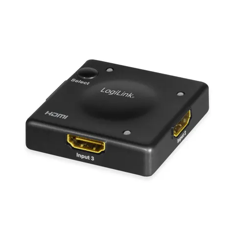 LogiLink Full HD Mini HDMI Switch, 3-fach, schwarz – Bild 2