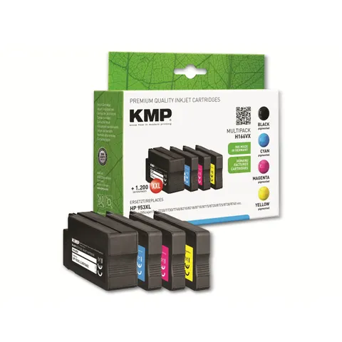 KMP Tinten-Multipack H166VX, color + schwarz – Bild 2
