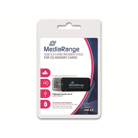 MEDIARANGE USB3.0 Cardreader MRCS507, schwarz – Bild 2