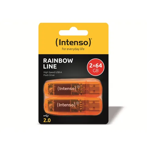 Intenso Rainbow Line 2x 64GB - orange – Bild 3