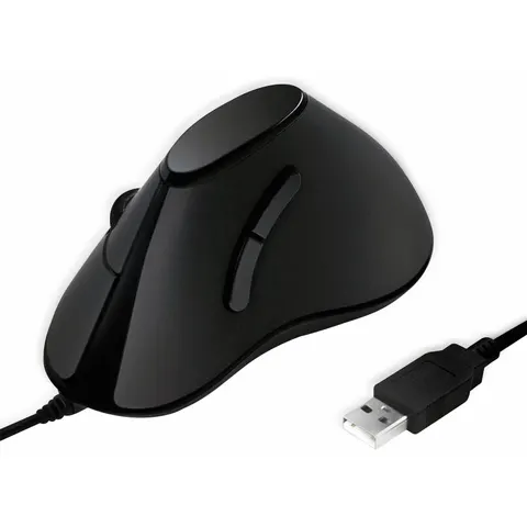 LOGILINK Ergonomic-Maus ID0158, USB, vertical, schwarz – Bild 2