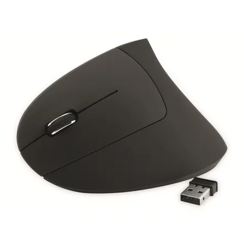 MediaRange Maus Wireless Vertical Linkshänder, schwarz – Bild 3