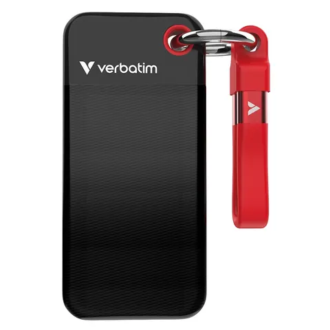 VERBATIM Externe SSD Pocket 2TB schwarz-rot – Bild 3