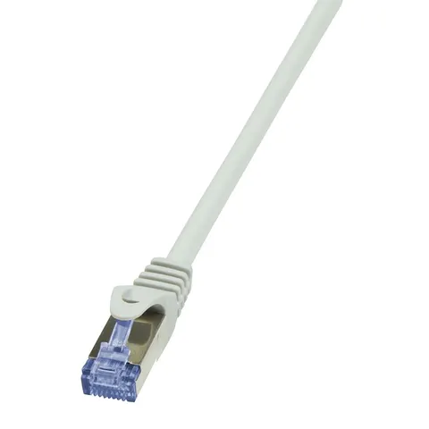 LogiLink Patchkabel PrimeLine, Kat. 6A, S/FTP, 0,5 m, grau – Bild 2