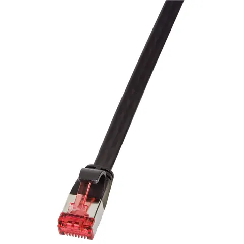 LOGILINK Patchkabel SlimLine CAT.6A U/FTP schwarz 0,5m – Bild 2