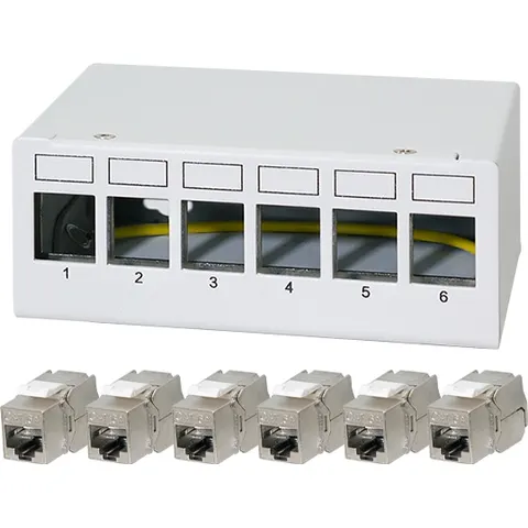 LOGILINK Patchpanel NK4091 6Port inkl. 6 CAT6A Modulen – Bild 2