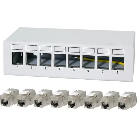 LOGILINK Patchpanel NK4092 8Port inkl. 8 CAT6A Modulen – Bild 2