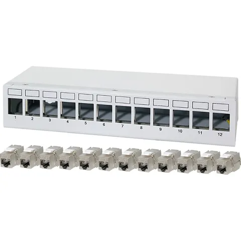 LOGILINK Patchpanel NK4093 12Port inkl. 12 CAT6A Modulen – Bild 2