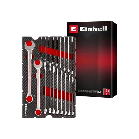 EINHELL E-Case-Einleger Gabelringschlüssel, 370521, 19-teilig – Bild 2