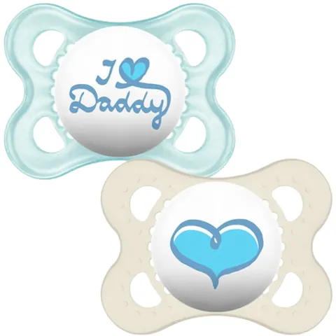 Ciuccio MAM Style "I Love Daddy" blu - 2 pezzi – immagine 3