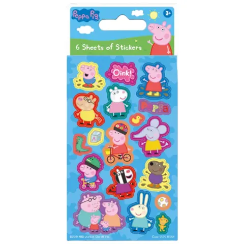 Adesivi per feste Peppa Pig blu – 6 pezzi – immagine 2