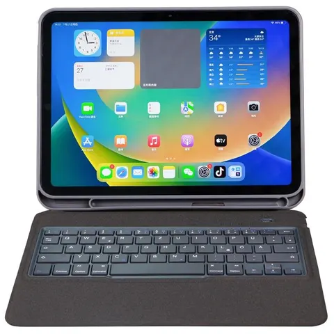 DEQSTER Slim Keyboard 2 iPad A16 DE – Grau – Bild 2