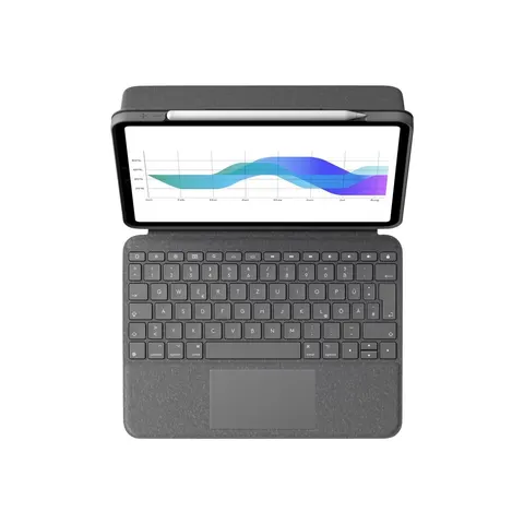 Logitech Folio Touch – Grau – Bild 3