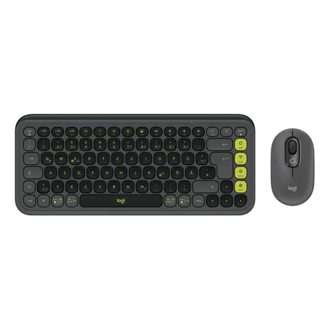Logitech POP ICON COMBO, Grafit/Grün, Bluetooth, Deutsch – Bild 2
