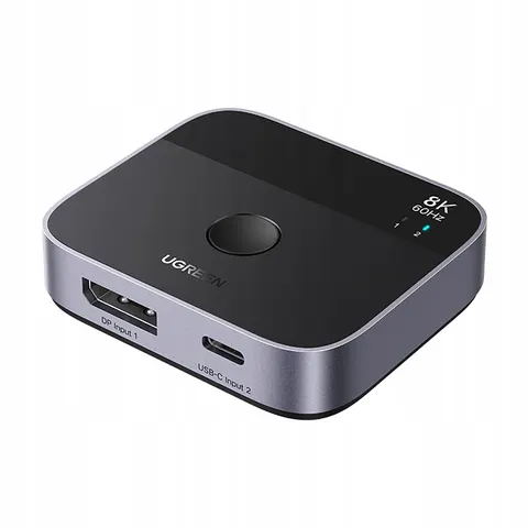 Switch Ugreen DisplayPort/USB-C do Usb-c szary – zdjęcie 3