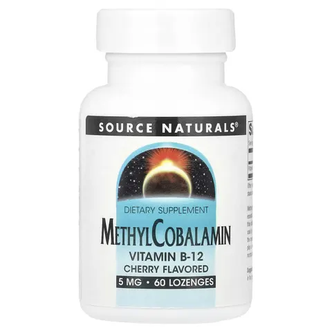 Source Naturals, MethylCobalamin, Cherry, 5 mg, 60 Lozenges – image 2