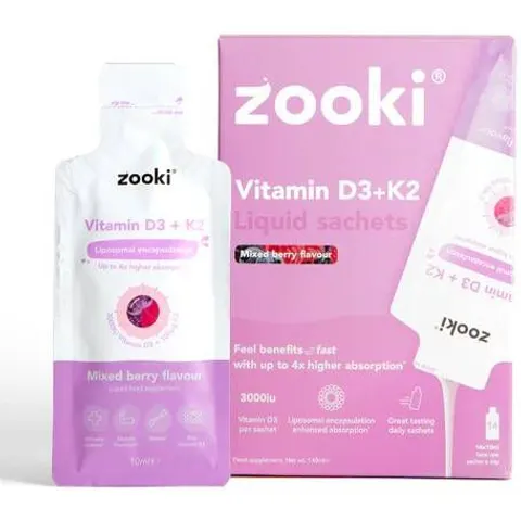 Zooki Vitamina D3 e K2 liposomiale - 14x10ml – immagine 2