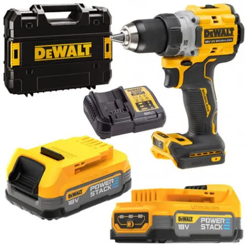 Perceuse visseuse Compacte XR 18V 1.7Ah Li-Ion Brushless POWERSTACK DEWALT – image 2