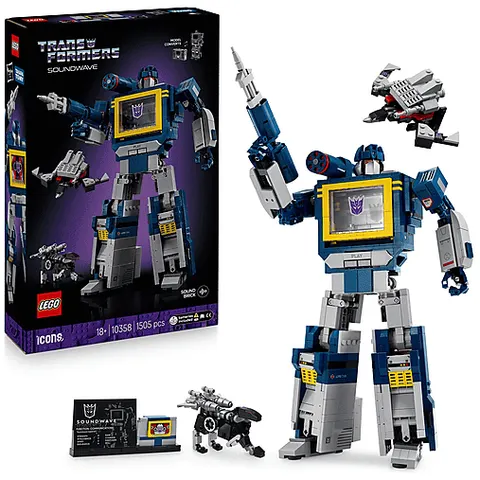 Lego Icons Transformers: Soundwave 10358, Multicolore – immagine 3