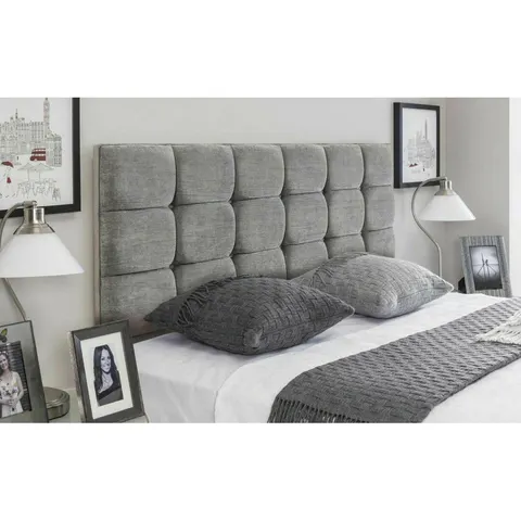 Zipcode Design Denfield Upholstered Chenille Panel Headboard Aubergine Double (4'6) – image 2