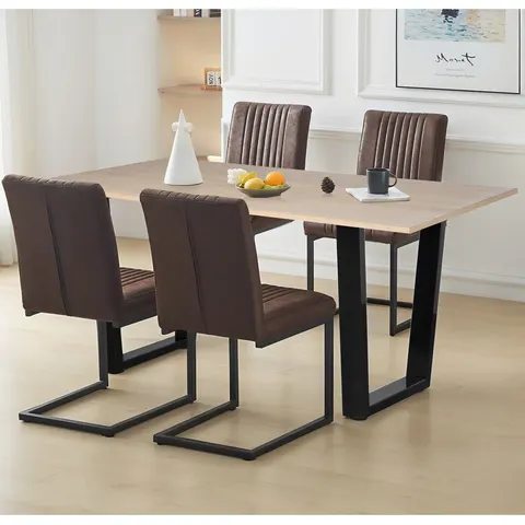 Latitude Run Abinash Dining Set Light Oak 4 – image 2