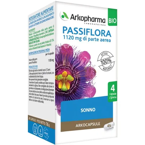 arkofarm Arkocapsule Passiflora 45capsule Bio – immagine 5