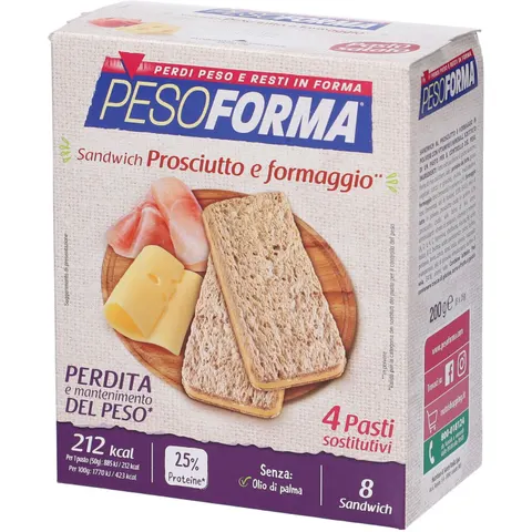 pesoforma sandwich prosciutto formaggio 8 pezzi – immagine 3
