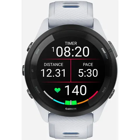 Garmin Smart Watch Forerunner 265, Whitestone-bianco /blu – immagine 2