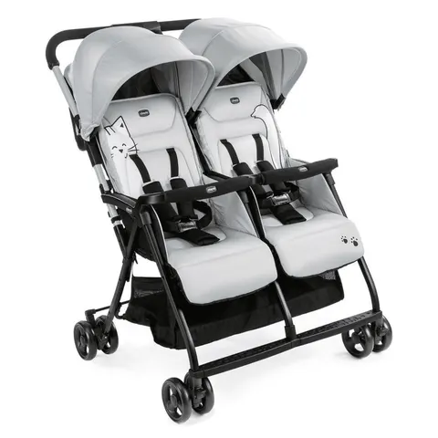 Chicco Carrito Gemelar Ohlalà Twin - Silver Cat – imagen 2