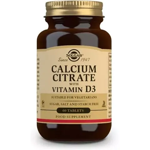Solgar Citrato de Calcio con Vitamina D3 60 Tabs – imagen 3