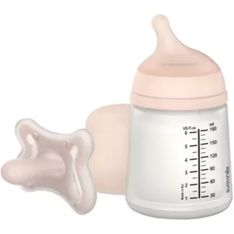 Suavinex ZeroZero Pack Biberón + Chupete Beige +0m – imagen 2