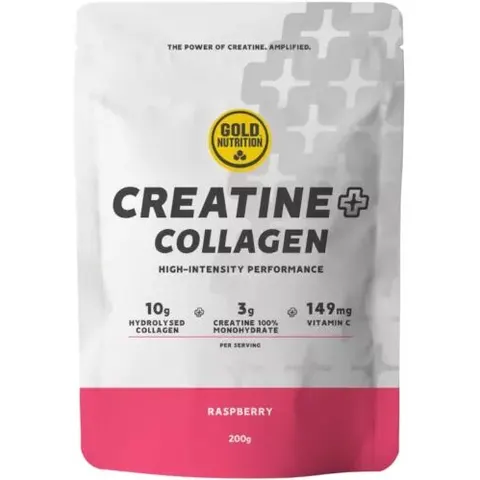 GoldNutrition Creatine + Collagen Frambuesa 200 gr – imagen 2