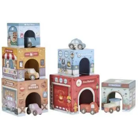 Little Dutch Cubos Apilables con Coches – imagen 2