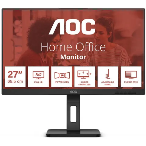 Monitor LED IPS 27" 27E3QAF Full HD (Negro) - AOC – imagen 4