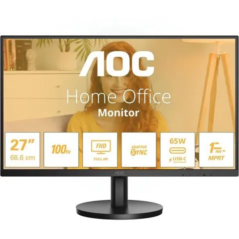 Monitor LED IPS 27" 27B3CA2 Full HD (Negro) - AOC – imagen 3