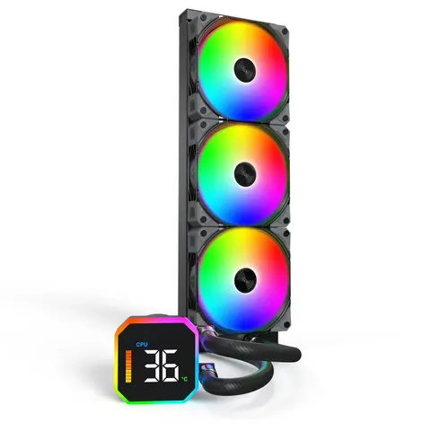 Montech Water Cooler CPU HyperFlow Digital 360mm Negro – imagen 2