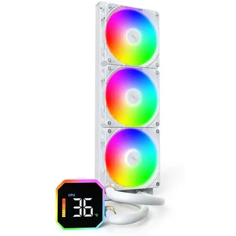 Montech Water Cooler CPU HyperFlow Digital 360mm Blanco – imagen 2