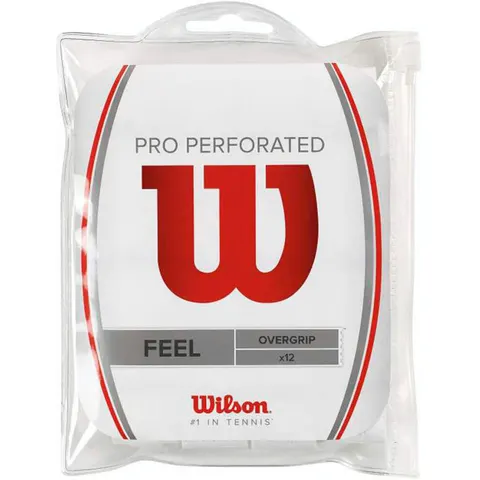 Wilson Pro Overgrip Perforado 12pk Blanco – imagen 3