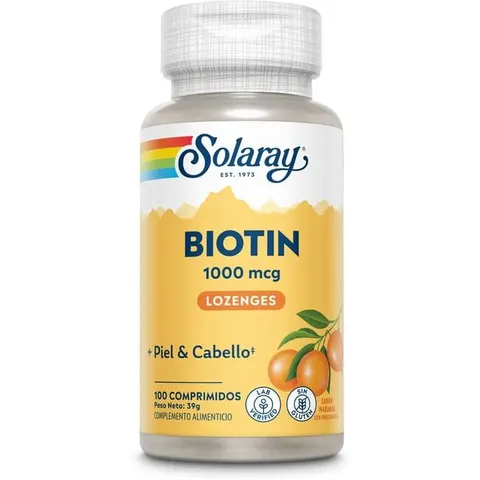 Solaray BIOTINA 1000mcg 100 Tabs – imagen 2