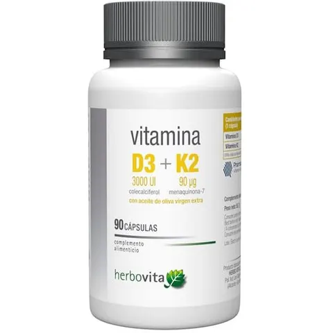 Herbovita vitamina d3+k2 90 cap – imagen 3