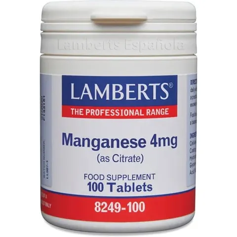 Lamberts MANGANESO 4mg 100 Tabs – imagen 2