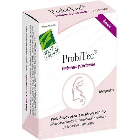 100% Natural ProBitec Embarazo y Lactancia Basic 30 Cápsulas – imagen 3